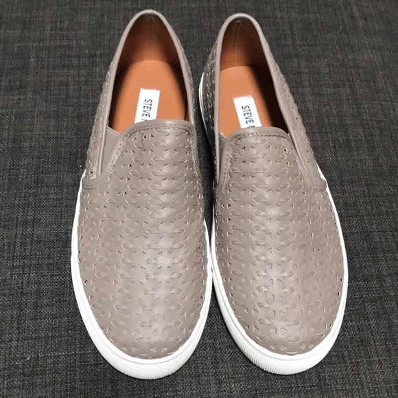 taupe slip ons